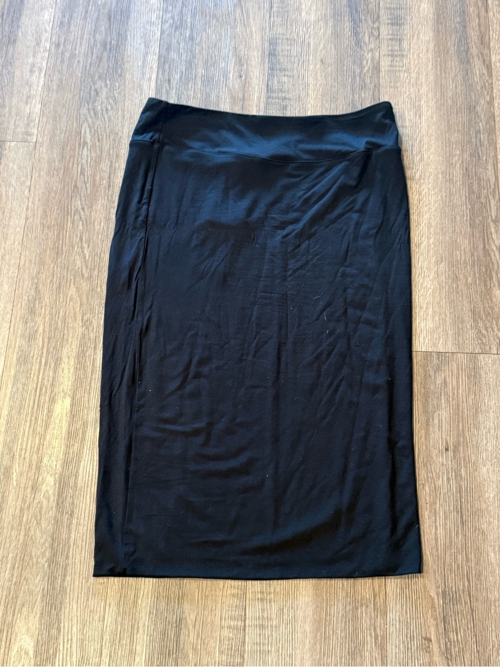 Pink Rose Black Midi Pencil Skirt